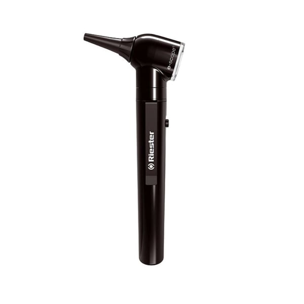 Riester e-scope pocket otoscope, XL 2.5V halogen illumination in bag (black color)